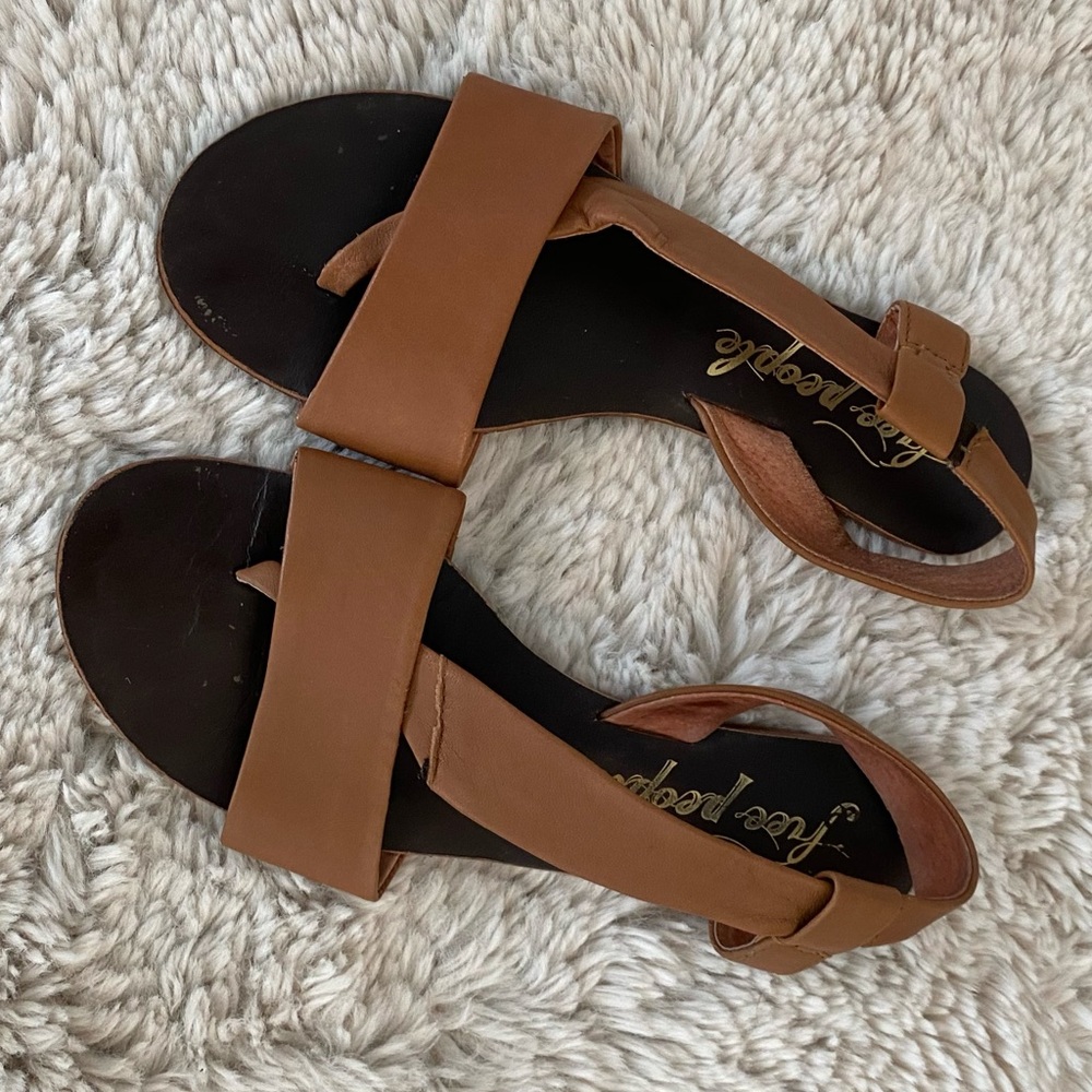 Free People Under Wraps Sandal in Cognac Size 38